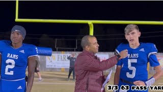 Post game interview Vardaman Rams Football [upl. by Herahab19]