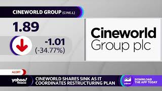 Cineworld stock sinks unveils restructuring agreement with lenders [upl. by Tegirb]