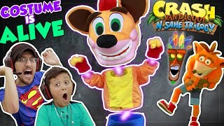 THE COSTUME IS ALIVE FGTEEV DUDDY amp MIKE play CRASH BANDICOOT N SANE Trilogy [upl. by Kayle667]