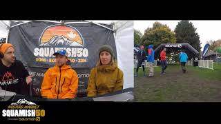 Squamish 50 2021  James Newby 5050 Winner finish line interview [upl. by Niwred]