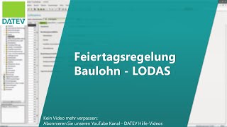 Feiertagsregelung Baulohn LODAS [upl. by Ellehc]