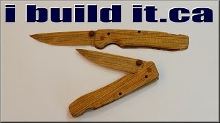 Making a Wooden Folding Knife [upl. by Nyltiak765]