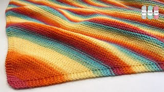 How to Knit a Corner to Corner C2C Garter Stitch Blanket  Rectangle or Square [upl. by Melba]