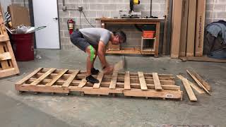 Dismantle a pallet quickly in about 3 minutes with a sledge hammer [upl. by Nirej]