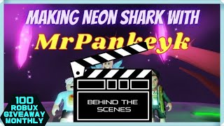 With MrPankeyk Making Neon Shark in Adopt Me BEHIND THE SCENES [upl. by Vivl]