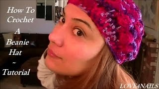 How to Crochet Beanie Hat  Set to the Rose Scarf Tutorial [upl. by Sunda205]