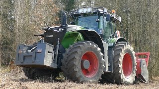 Fendt 1050 Vario Working Hard in The Forest w AHWI M700 Mulcher  Crushing Wood  Danish Agri [upl. by Stanton343]