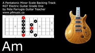 Guitar Backing Track A Pentatonic Minor  Grade One [upl. by Artaed937]