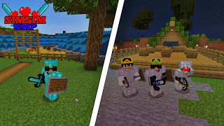 Minecraft PE lifesteal smp SIMSIM SMP we made meeting area in Hindi [upl. by Marketa]