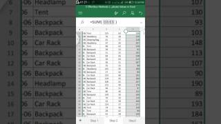 How to use sum formula in mobile excel [upl. by Ihsorih]