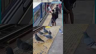 Dont stand near arriving train on platform shorts ytshorts trending [upl. by Annonyw351]