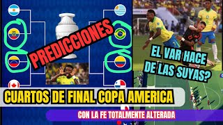 🚨 PREDICCIONES CUARTOS DE FINAL COPA AMERICA 2024  VINI JR PODRA AYUDAR A BRASIL HABRA POLEMICA [upl. by Alaet]