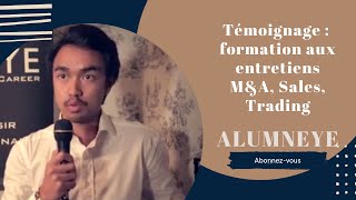 AlumnEye  Témoignage Mike formation aux entretiens MampA Sales Trading Conseil HD [upl. by Feodora]