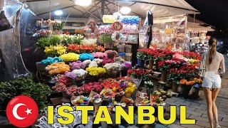 Exciting Nightlife Istanbul Streets 2024  Walking Tour  4k UHD 60fps [upl. by Beesley114]