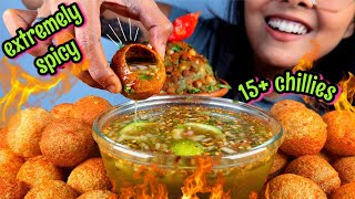 SPICY PANIPURI CHALLENGE  PANIPURI EATING CHALLENGE  INDIAN STREET FOOD  EATING VERY SPICY FOOD [upl. by Nylekcaj]