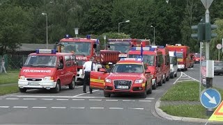 Feuerwehrbereitschaft 1 RP Köln AachenHeinsberg zur überörtlichen Hilfe nach Wesel [upl. by Mazurek460]