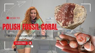 GEOLOGIST shows you HOW to polish Rileys Canyon RED horn Coral [upl. by Baptista]