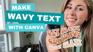 CANVA HACKS How to Make The Wavy Retro Font Design In Canva [upl. by Eicak]