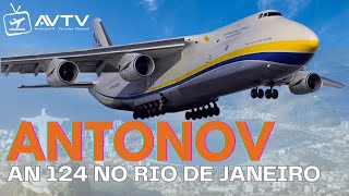 O MAIOR DO MUNDO ANTONOV AN124  Pouso no Galeão pela Pista 15 [upl. by Cestar]