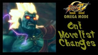 USFIV Omega Mode  Oni Move List Changes [upl. by Asirehc648]