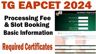 TG EAPCET 2024 Slot Booking Process [upl. by Ailekat]