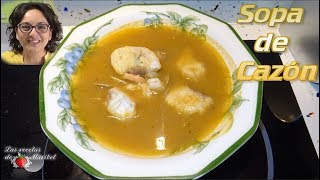 Sopa de Cazón con Gambas y Almejas  Sopa de Pescado [upl. by Nosoj]