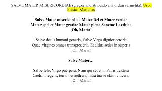 SALVE MATER MISERICORDIAE [upl. by Ulrika126]