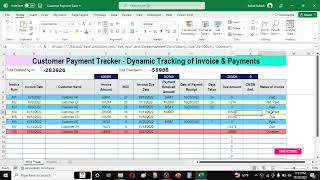 Invoice and Payment Tracking System in Microsoft Excel [upl. by Murat76]