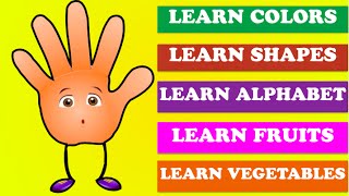 Finger Learning Collection  Learn Colors  Learn Shapes  Learn Alphabets [upl. by Tronna]