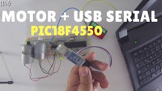 Como mover 2 Motores con USB Serial usando PIC18F4550  Wels Theory [upl. by Yelrac878]