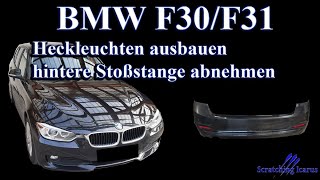 BMW F30F31 Stoßstange hinten abbauen  Tutorial [upl. by Janith]