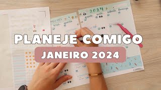 Planejamento de Janeiro 2024 l Planner do Caderno inteligente [upl. by Warfourd610]