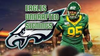 analyzing amp review of eagles undrafted signing [upl. by Noryv801]