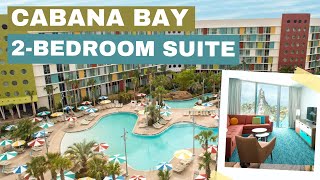 Volcano Bay 2bedroom suite room tour at Cabana Bay Beach Resort [upl. by Keli]