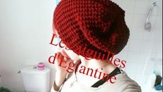 Tuto tricot bonnet homme femme rasta point de sable [upl. by Mintz]