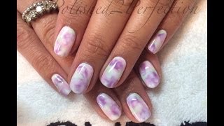 CND Shellac Watercolour Pastel Nails  Gel Polish Nail Art [upl. by Oab]