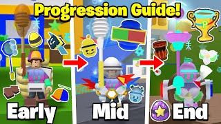 The UPDATED Progression Guide in Bee Swarm Simulator Early to End Game [upl. by Anekam]