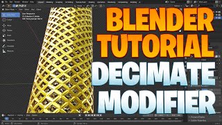 Blender beginner series No 77  Decimate modifier [upl. by Rahsab967]