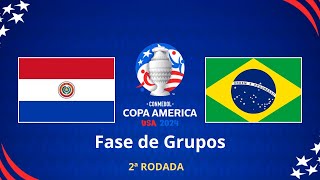 AO VIVO  Paraguai X Brasil   Copa America   Fase de Grupos  Rodada 2 [upl. by Eanwahs]