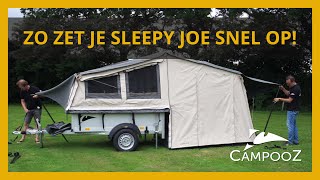 Campooz vouwwagen Sleepy Joe super snel opzetten in 13 stappen  instructie [upl. by Eiramyllek926]