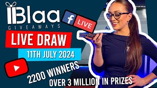 BLAA GIVEAWAYS  LIVE DRAW  11th July 2024 [upl. by Sivrahc849]