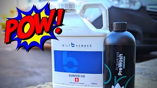 Bilt Hamber Surfex HD as a pre wash vs Nanolex Pro PreWash and Koch Chemie Vb [upl. by Paddie509]