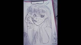 Junji Ito Tomie Kawakami sketch Thank you Please Support 😊😊😊😊🙏🙏🙏🙏 [upl. by Aiak]