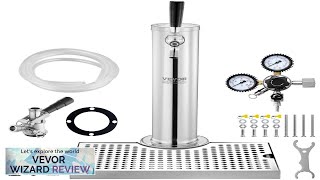 VEVOR Kegerator Tower Kit Single Tap Beer Conversion Kit Stainless Steel Keg Review [upl. by Yentroc841]