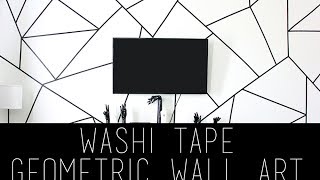 DIY Geometric Wall Art Using Washi Tape  Pinterest  Tumblr [upl. by Ellenad675]