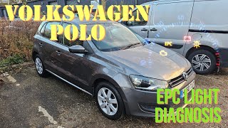 Volkswagen Polo 2010 EPC Light Diagnosis [upl. by Tuppeny]