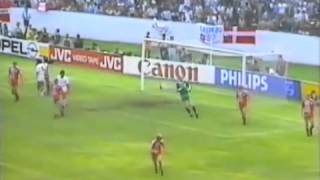 Uruguay 1 Dinamarca 6  Mundial 1986 Partido Completo [upl. by Notnerb143]