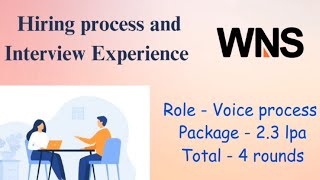 WNS global services interview experience and detailed hiring process [upl. by Eltsyrc]