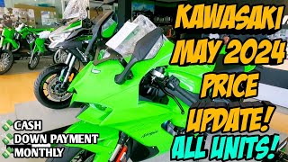 May 2024 Kawasaki Big Bike Price Update SRP Downpayment Monthly Installment All Units [upl. by Wainwright]