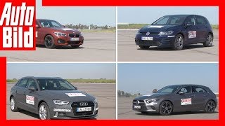 AKlasse vs Golf vs A3 vs 1er 2018 TestVergleichReview [upl. by Einneg]